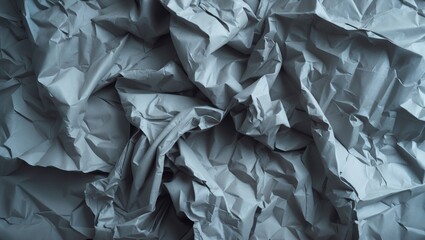 Poster - Crumpled gray paper texture background with shadows and highlights for design and artistic applications