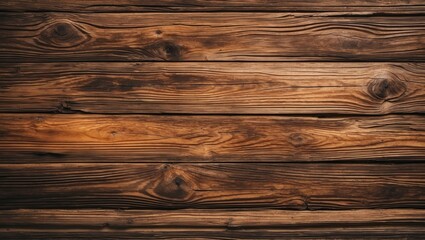 Poster - Rustic wooden texture background with aged planks in warm brown tones suitable for various design applications