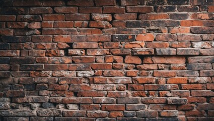 Poster - Red and gray weathered brick wall texture background for architectural and interior design projects