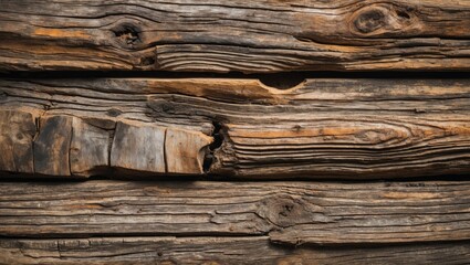 Poster - Old weathered wooden planks with texture and natural imperfections in a rustic style background