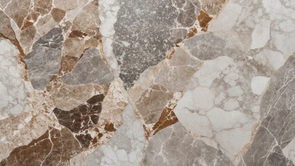 Poster - Brown and gray marble texture with irregular patterns and polished surface for interior design and construction applications.