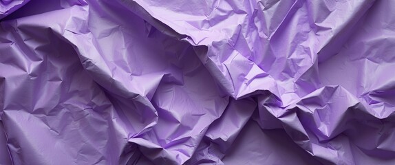 Poster - Crumpled textured purple paper background with soft lighting for creative design applications