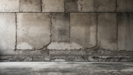 Poster - Concrete texture wall with imperfections and wear, industrial interior design element for background or architectural use.