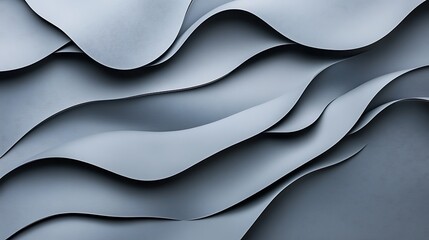 Poster - The Abstract Paper Waves Display Seamlessly Creates Soft Forms