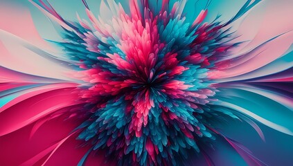 Poster - A vibrant explosion of color bursts in artistic fashion
