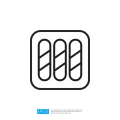 Poster - Stylized Graphic Icon of Rectangular Lines in Square Format with Geometric Elements and Minimalist Design