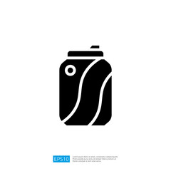Poster - Stylized Icon of a Beverage Container Featuring a Wave Pattern and Minimalist Design on a Clean Background