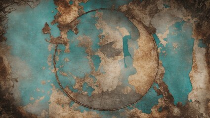 Poster - Textured Vintage Background with Distressed Blue and Brown Patterns for Creative Projects and Designs