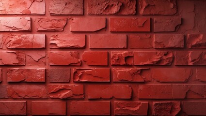 Poster - Textured red brick wall background for interior design and artistic projects