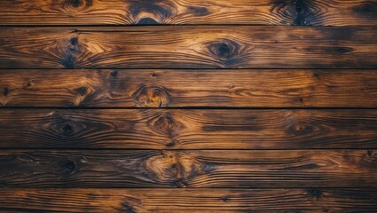 Aufkleber - Dark wooden plank texture with visible grain and knots arranged horizontally on a surface.
