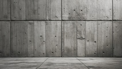 Aufkleber - concrete wall texture with industrial finish showing surface imperfections and shadows in empty space for background use
