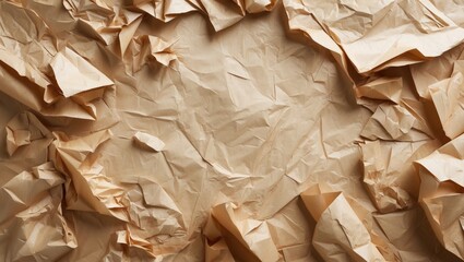 Fototapete - Crumpled paper texture background ideal for art projects with space for text or images
