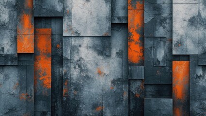 Poster - Abstract textured background featuring a blend of gray and orange tones suitable for artistic projects and modern design applications.