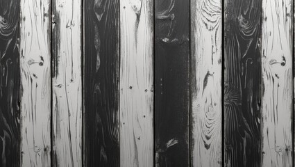 Poster - Black and white wooden texture background with contrasting patterns ideal for creative designs and artistic projects.