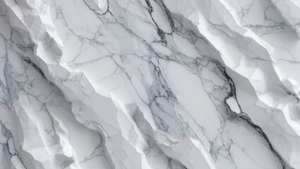 Poster - Textured white marble background with striking gray veining for elegant design and decor applications. Ideal for luxury interiors and surfaces.