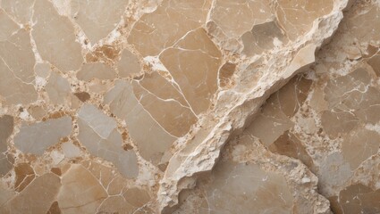 Poster - Beige marble texture featuring a polished surface with intricate patterns and natural veining for interior design and architectural use.