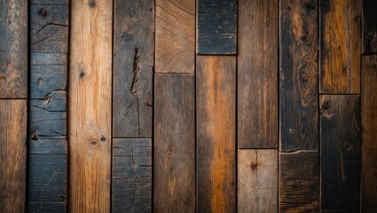 Poster - Rustic wooden plank background with natural variations in color and texture for home decor or design projects