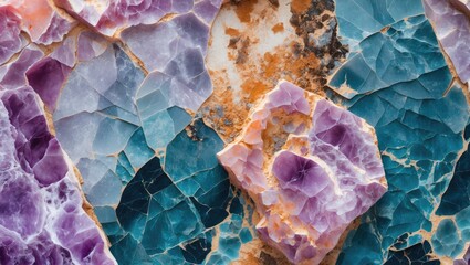 Poster - Vibrant Marble Texture Background Featuring Colorful Natural Stone Patterns for Interior Design and Elegant Tile Applications.