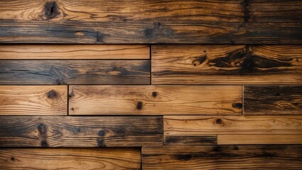 Poster - Rustic wooden board background with natural textures and rich colors ideal for design and decoration projects.