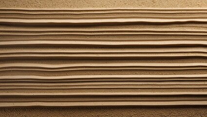 Poster - Textured sandy background with horizontal stripes showcasing layers of natural sediment for design or artistic purposes