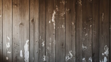 Poster - Old weathered wooden wall with visible white stains showcasing rustic texture and character suitable for backgrounds and design projects.
