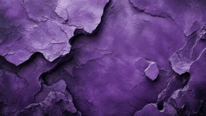 Poster - Purple textured wall background with cracked surface details for art and design applications.