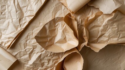 Poster - Textured beige recycled craft paper background for creative and artistic design projects