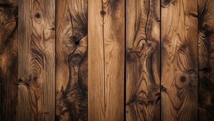 Poster - wooden planks background with natural grain texture and knots in a rustic design ideal for various a