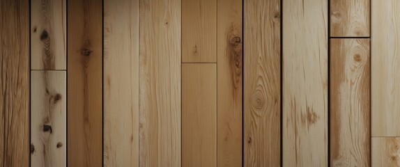Poster - Natural light beige wood texture background ideal for interior design, furniture projects, and decorative wall applications in various settings.