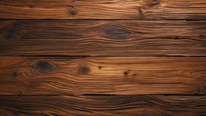 Poster - Textured wooden surface with rich brown tones and natural grain patterns ideal for backgrounds or design elements.