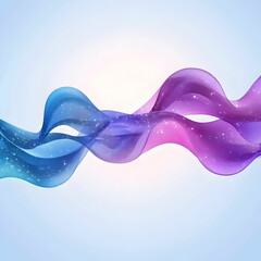 Fototapete - Futuristic banner with abstract blue and purple liquid wavy shapes, blending seamlessly for a smooth, dynamic effect