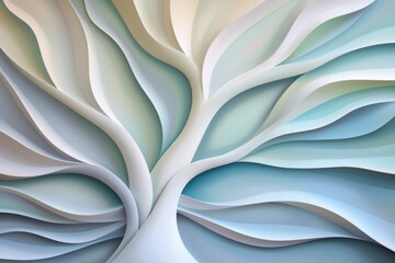 Poster - Abstract stylized tree design contemporary art digital artwork minimalist environment artistic viewpoint nature concept