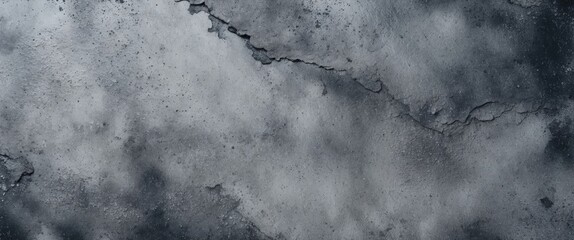 Poster - Textured gray concrete wall surface with cracks and roughness detailed in high resolution