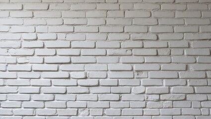 Poster - White brick wall texture with uneven surface and contrasting grout lines suitable for various backgrounds and design needs