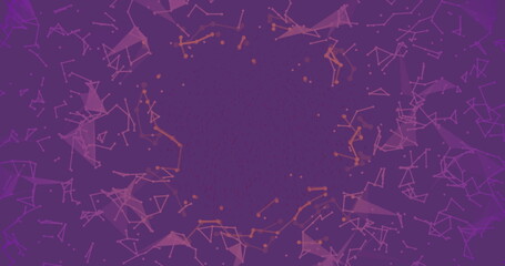 Poster - Image of shapes moving over fireworks