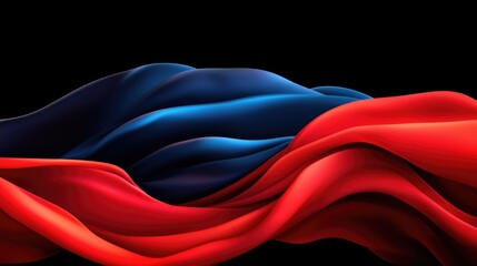 Poster - Dynamic flow of colorful waves abstract art studio environment vibrant design concept