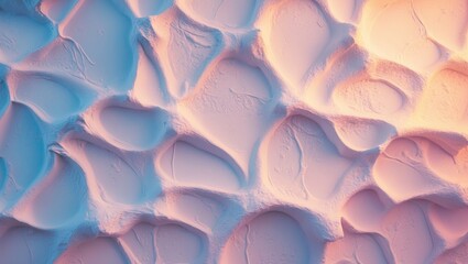 Poster - Textured abstract background with smooth pastel colored surfaces resembling leaves or petals in soft lighting.