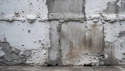 Poster - Grunge textured concrete wall with peeling paint and stains in industrial style background