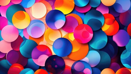  - Colorful abstract circles pattern with vibrant gradients and shades creating a visually striking texture background