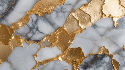 Poster - Abstract marble texture with gold and gray patterns for background or surface design applications