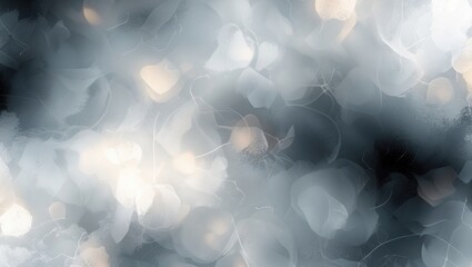 Poster - Abstract soft focus light background with a blend of gray and white hues and subtle bokeh effect.