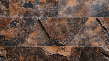 Poster - Brown granite texture with natural stone patterns for background design and architectural applications
