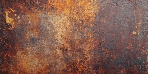 Aufkleber - Rusty wall surface texture featuring deep reds, browns, and golds with a rough, uneven appearance across the entire background creating a vintage aesthetic