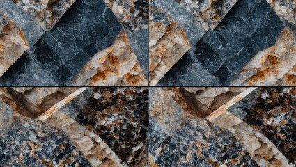 Poster - granite natural stone texture background with intricate patterns and colors suitable for various des