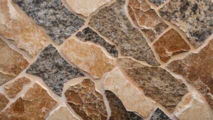 Poster - Granite stone texture with abstract patterns showcasing natural beige and brown shades ideal for backgrounds or design elements.