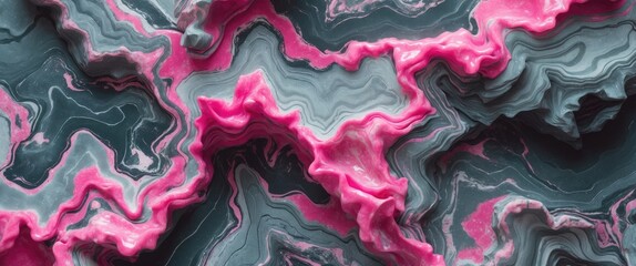 Poster - Grey and pink marble texture featuring flowing colors ideal for backgrounds in design and creative projects.