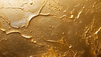 Poster - Golden abstract texture with fluid patterns and rich metallic sheen for luxurious backgrounds and design projects