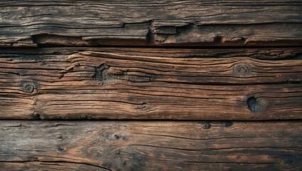 Aufkleber - Detailed texture of aged wooden boards showcasing natural grain patterns and cracks ideal for vintage backgrounds and rustic design projects.