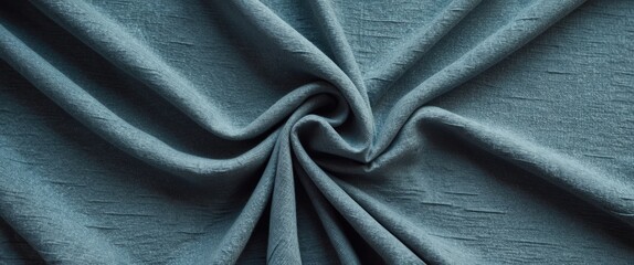 Poster - Abstract gray textile texture with soft draped folds suitable for background or design elements in various creative projects.