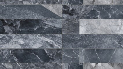 Poster - Grey marble stone texture background featuring a sophisticated wall pattern ideal for interior design applications.